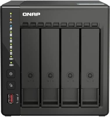 Server NAS QNAP TS-453E-8G, 4-bay, 8GB RAM, Dual 2.5GbE, 2x M.2 NVMe, 2x HDMI 4K, i zi