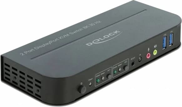 Switch KVM DeLOCK 11482, 2 porta DisplayPort, 8K Ultra HD, USB, i zi