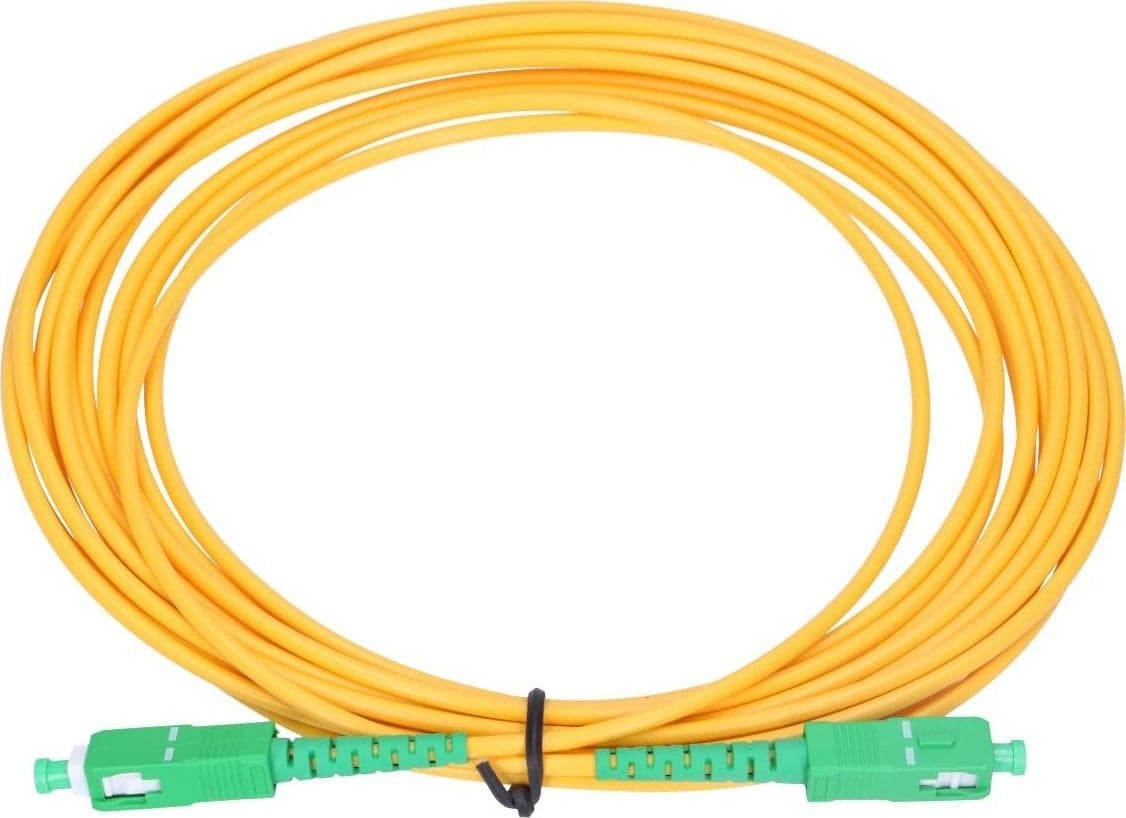 Kabllo fibër optike Extralink SC/APC SC/APC, single mode G.657A2, 3mm, 5m, e verdhë