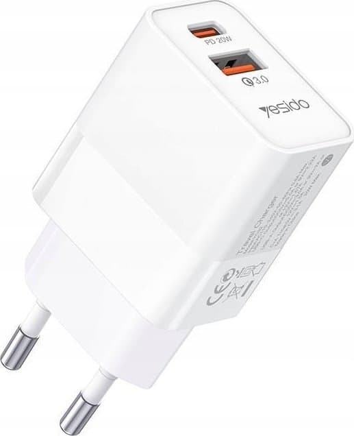 Karikues muri Yesido YC32, 20W, QC 3.0 PD, i bardhë