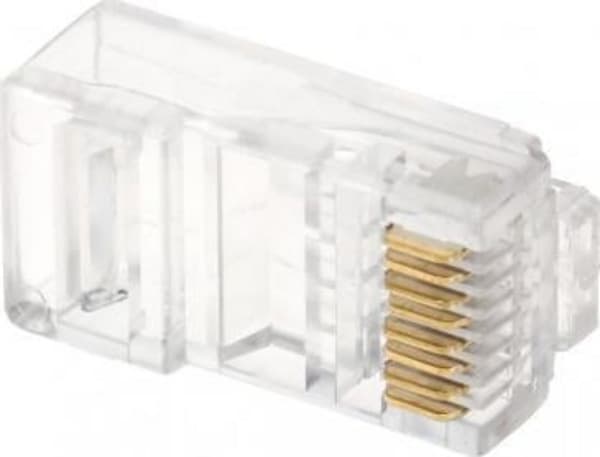 Prizë modulare rrjeti RJ45 Cat6, 8P8C, set 100 copë, transparente