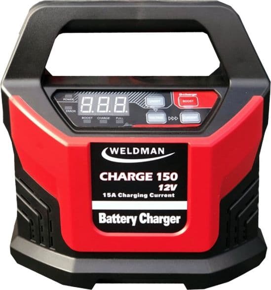 Karikues baterie Weldman Charge 150, 12V, 15A, i kuq e zi