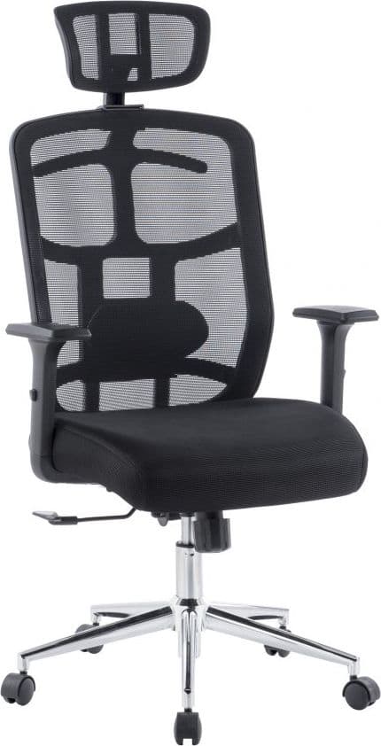 Karrige zyre Techly ICA-CT MC020, ergonomike, me rrjetë, e zezë