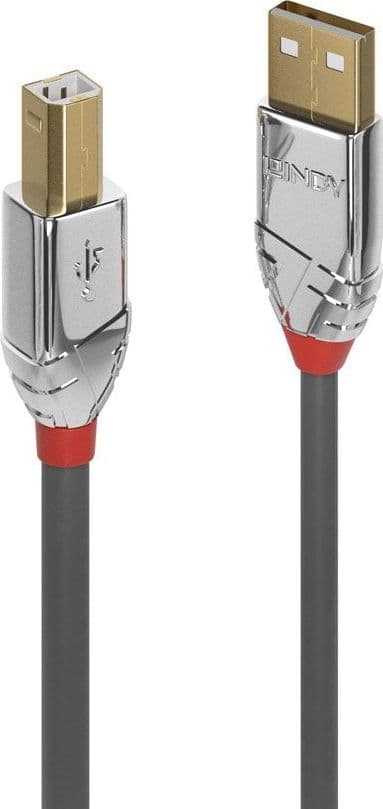 Kabllo Lindy USB-A në USB-B, 0.5m, e hirtë