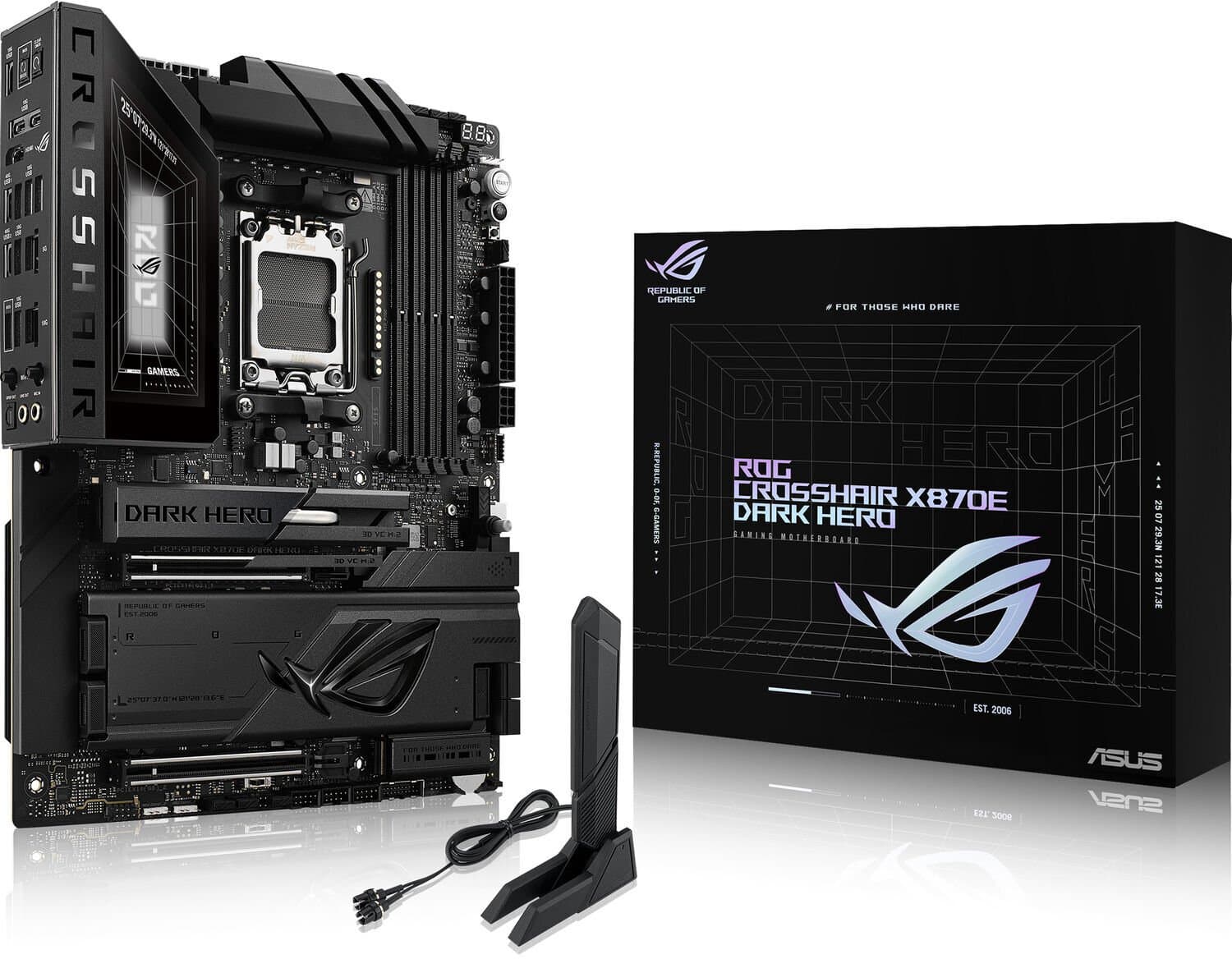 Pllakë amë ASUS ROG Crosshair X870E Dark Hero, AMD X870E, Socket AM5, ATX, e zezë