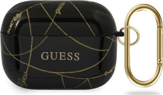 Këllëf mbrojtës për kufje Guess GUACAPTPUCHBK AirPods Pro, i zi