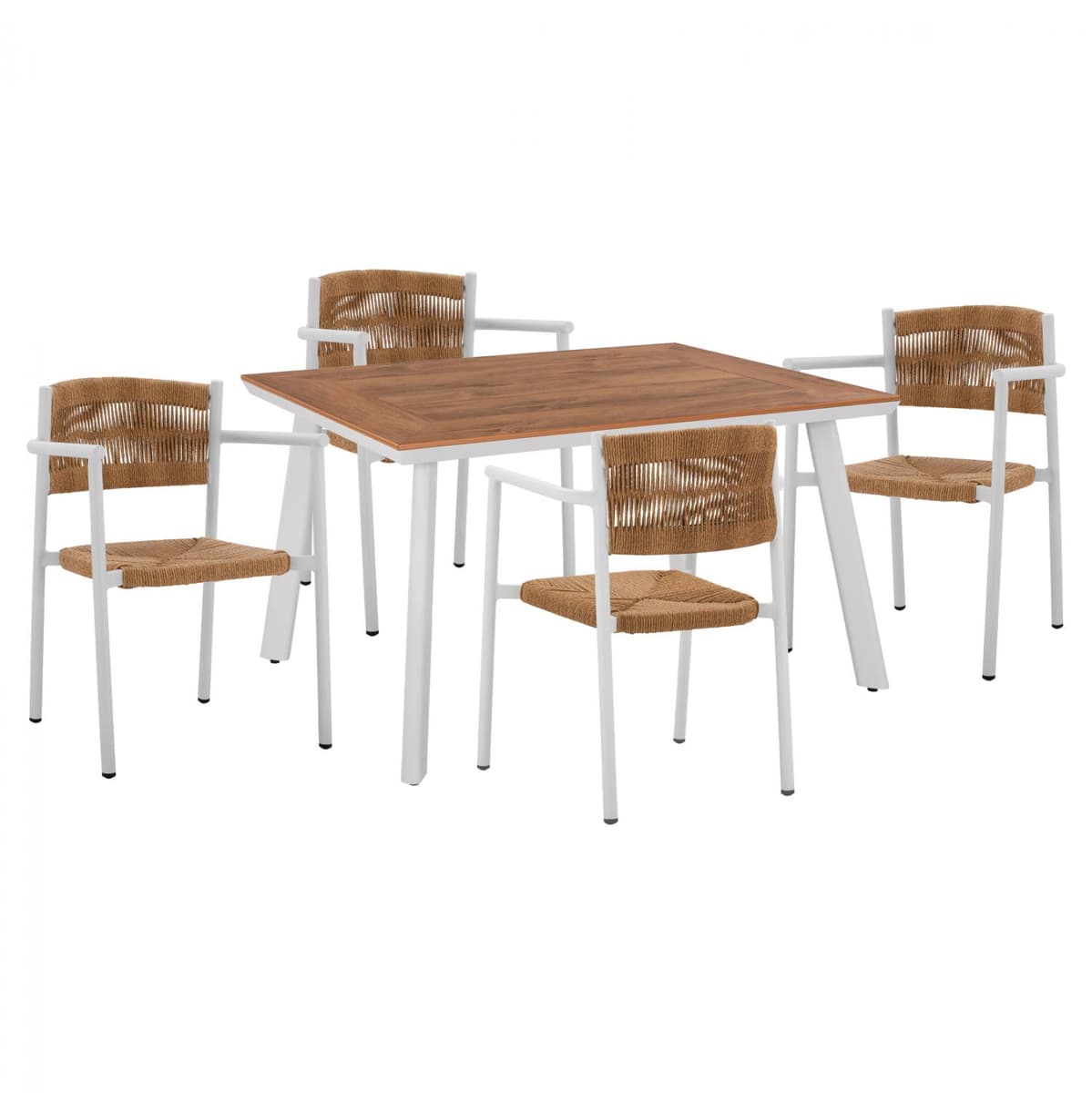 Set Tavolinë me 4 karrige HM11427, bardhë