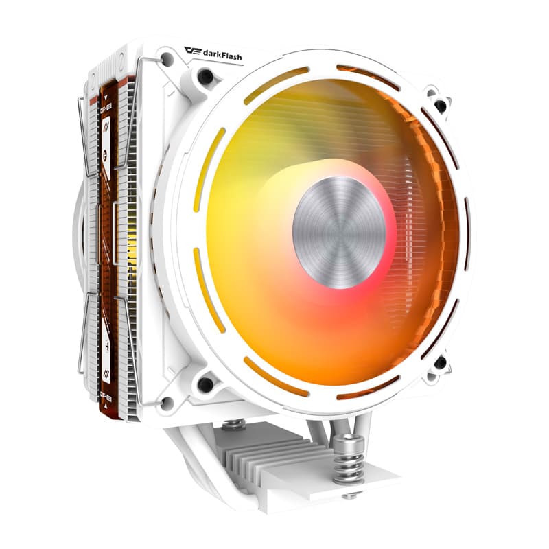 Ftohës CPU Darkflash E400 PLUS, 2x 120mm PWM, ARGB, i bardhë