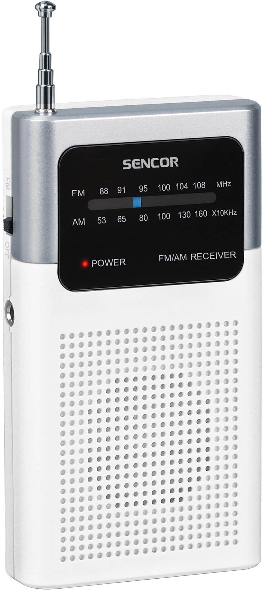 Radio portative Sencor SRD 1100 W, AM/FM, me kufje, e bardhë