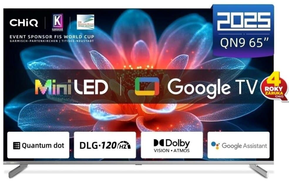 Televizor CHiQ M65QA9, 65", 4K UHD, Google TV, i argjendtë