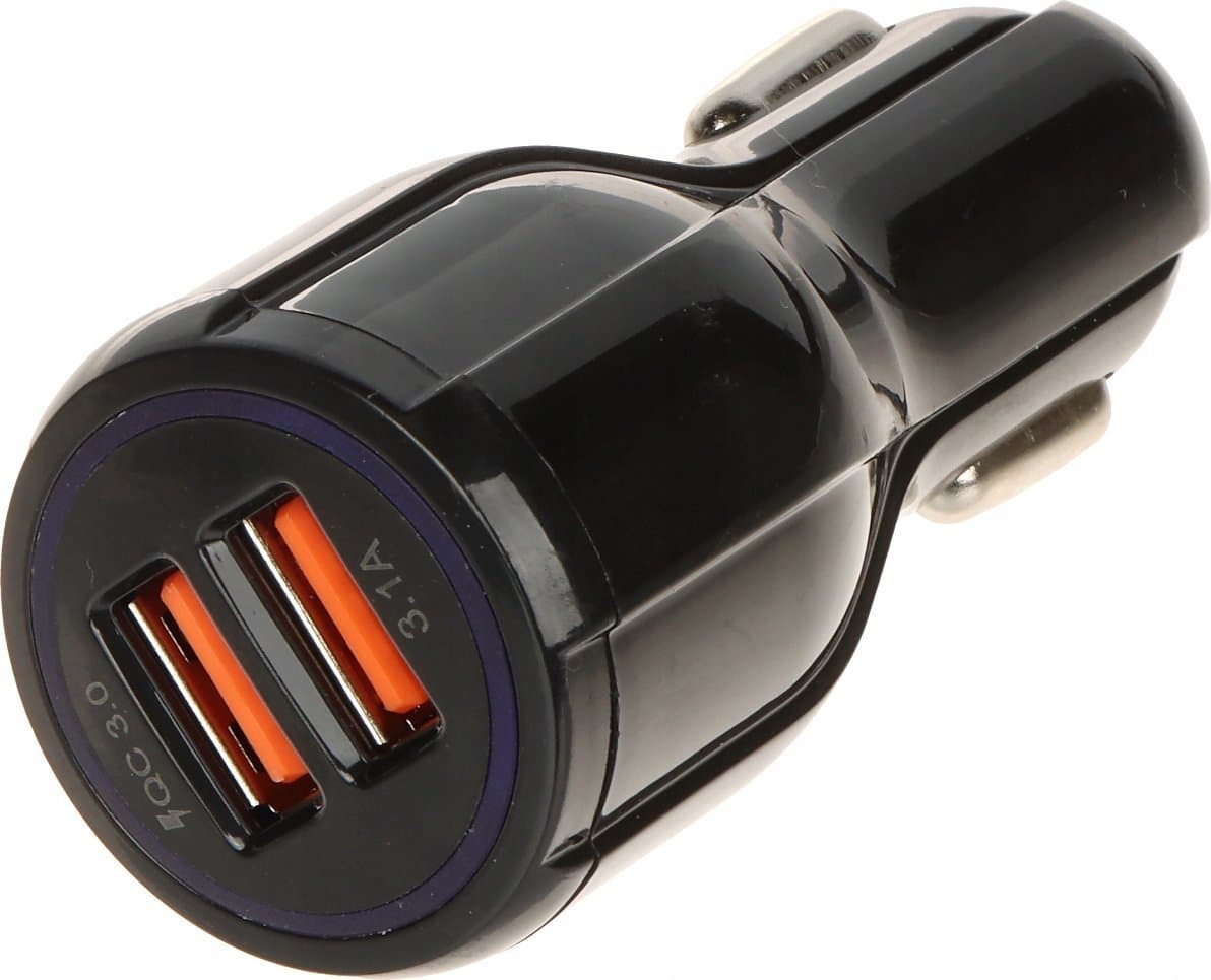 Karikues veture Quick Charge 3.0, 2x USB, 5V 3.1A, i zi
