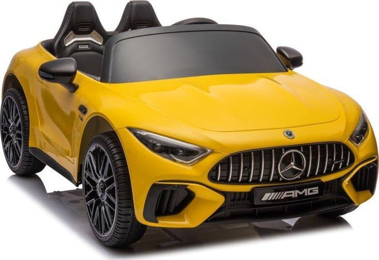 Makinë elektrike lodër Mercedes AMG SL63, me bateri, për fëmijë, e verdhë