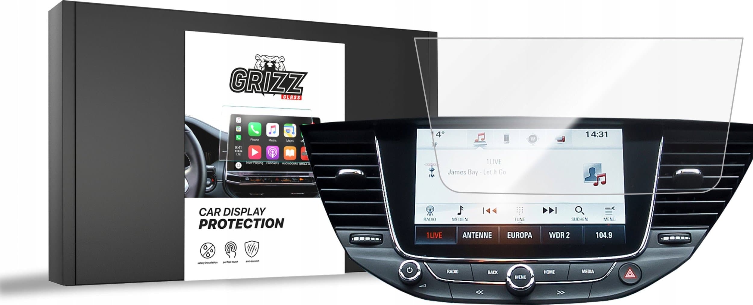 Mbrojtës ekrani keramik për Opel Grandland X 2nd Gen 2017-2021, për display, transparent