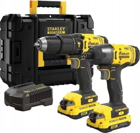 Set veglash Stanley Fatmax V20 18V, trapano vidhosës, çelës goditës, me bateri