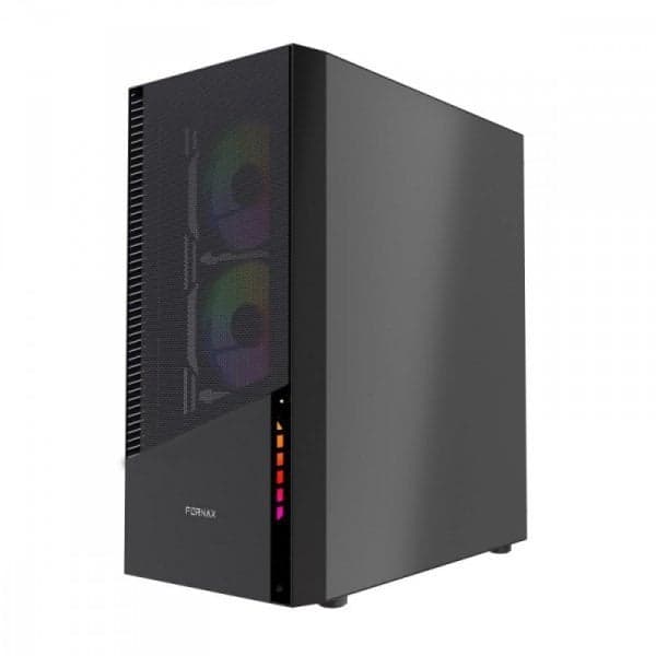 Kutia kompjuterike Gembird Fornax 4300, MIDI Tower ATX, ARGB, e zezë