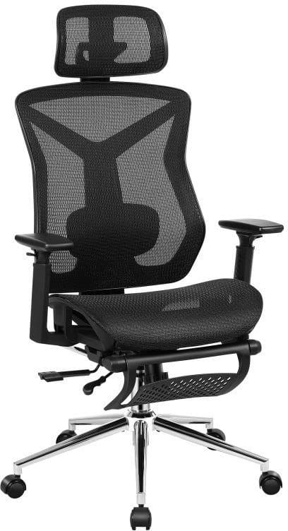 Karrige zyre rrotulluese Mark Adler Expert 5.7, ergonomike, me mbështetëse koke, e zezë