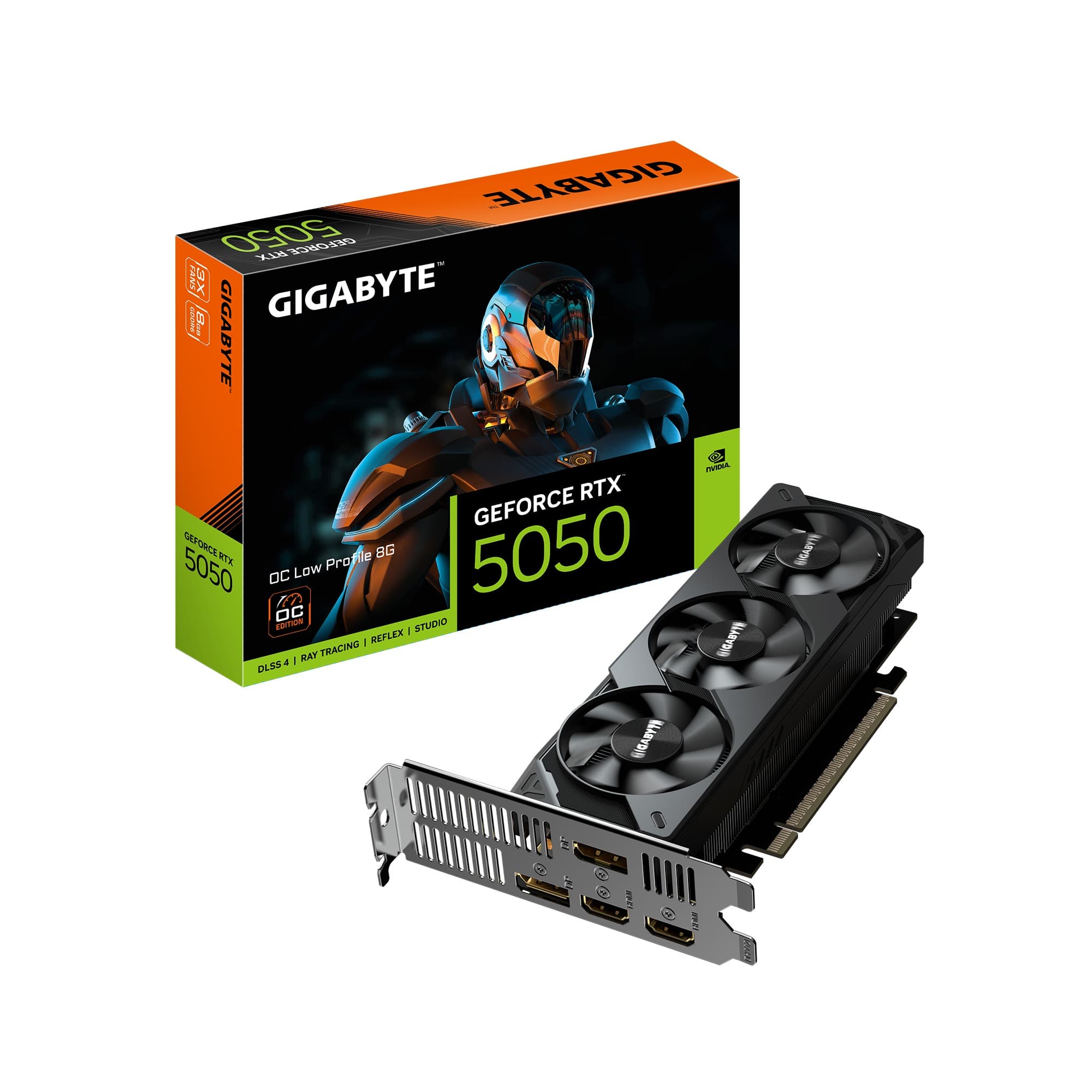 Kartelë grafike Gigabyte GeForce RTX 5050 OC Low Profile, 8GB GDDR6, 128bit, e zezë
