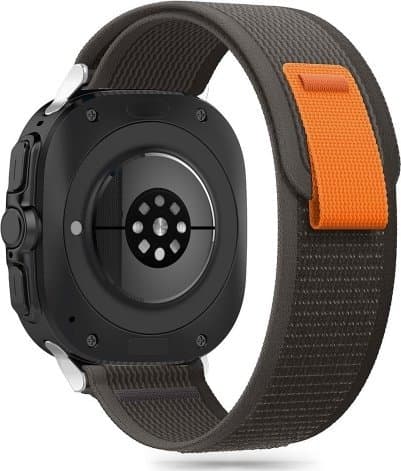 Rrip ore Tech-Protect Nylon për Samsung Galaxy Watch Ultra 47mm, najlon, mbyllje metalike, i zi portokalli