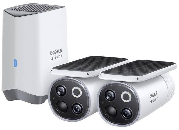 Kamerë sigurie Baseus Security S1 Pro, 3K, pa tela me panel solar, IP67, set me 2 kamera