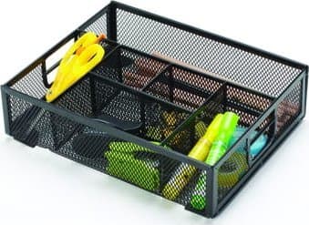 Organizues tavoline Q-Connect Office Set, metal, 6 ndarje, i zi