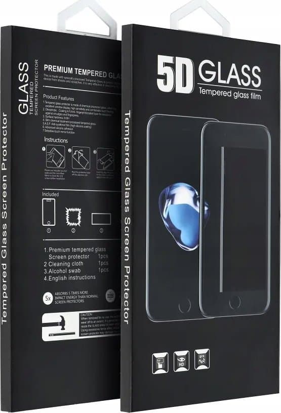 Qelq mbrojtës 5D Full Glue për Motorola G13 G23 G53, i zi