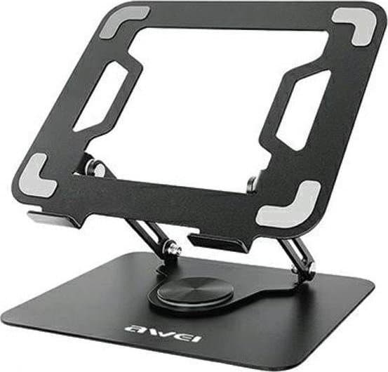 Mbajtëse tavoline për laptop Awei X46, rrotulluese 360°, për 16", e zezë