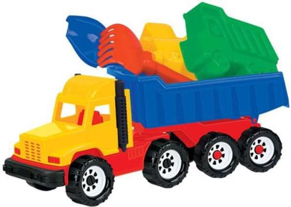 Set lodrash rëre Polesie No. 68, kamion tipper, lopatë dhe forma, shumëngjyrësh