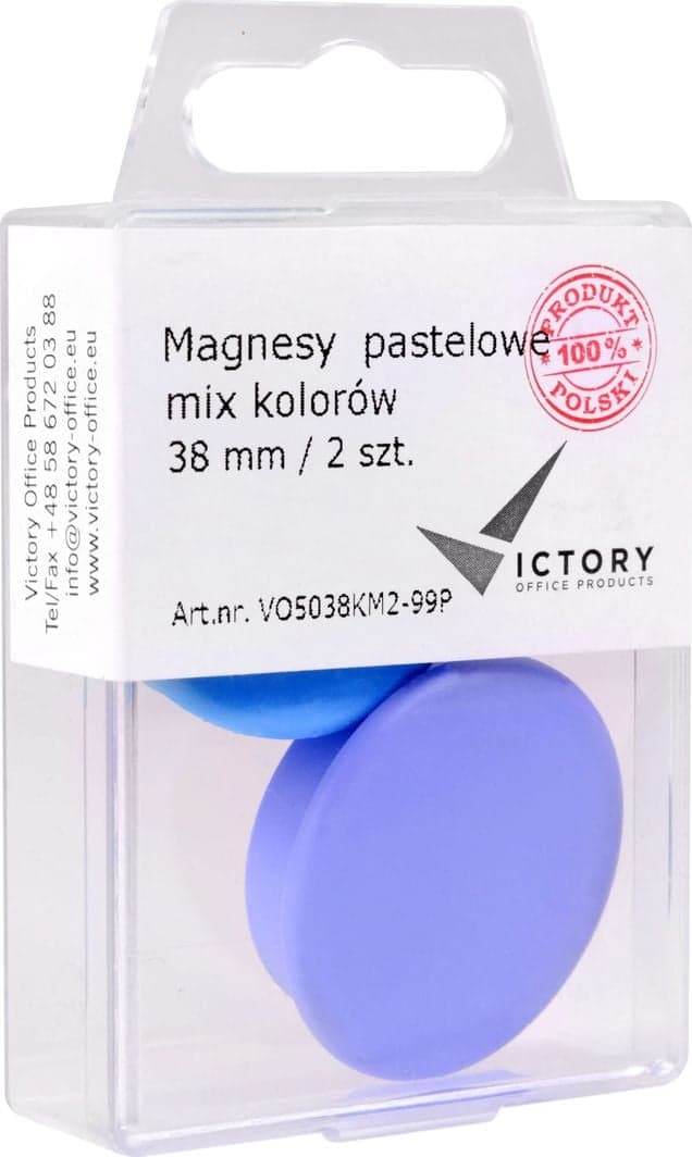 Magnetë për tabela Victory 38mm, set 2 copë, shumëngjyrëshe