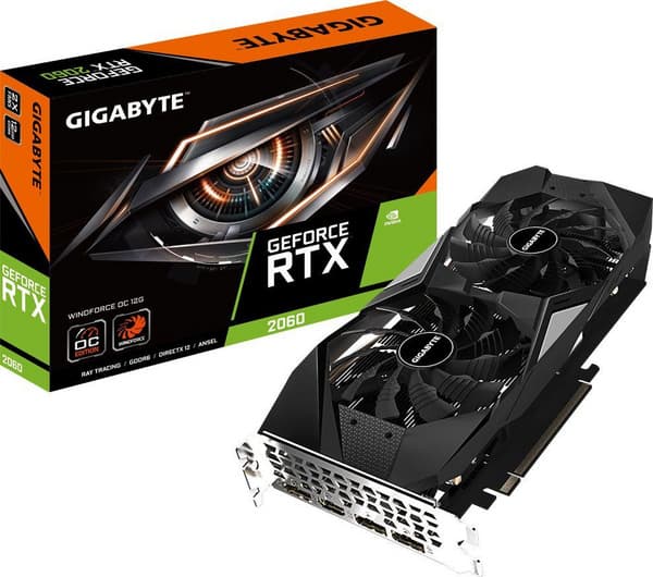 Kartelë grafike Gigabyte RTX 2060 Windforce OC, 12GB GDDR6