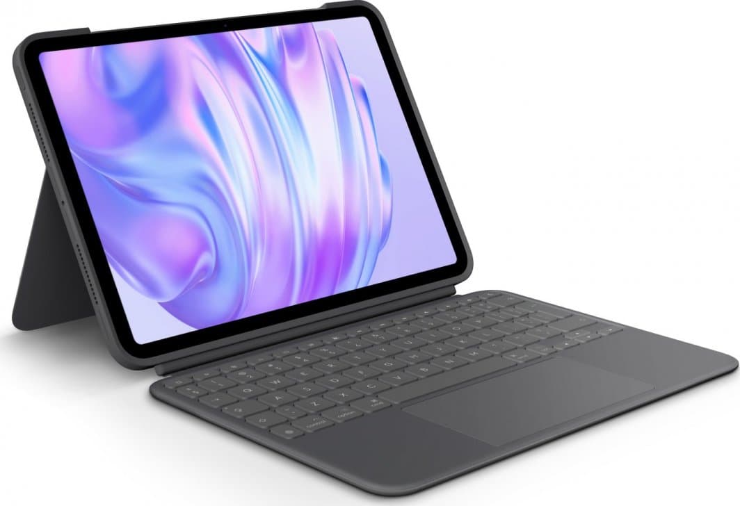 Mbrojtëse Logitech me tastierë për Apple iPad Pro 11" M4, e hirtë