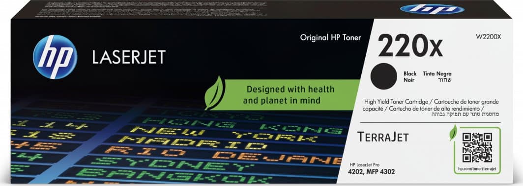 Toner HP 220X LaserJet TerraJet, i zi, rendiment i lartë