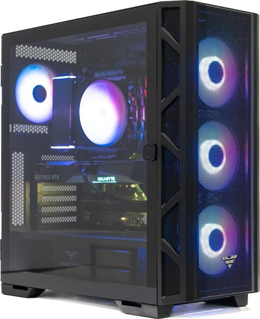 Kompjuter gaming PREYON Nest PRO 800 ARGB, Ryzen 7 7800X3D, 32GB RAM, RTX 5070, 1TB SSD, i zi