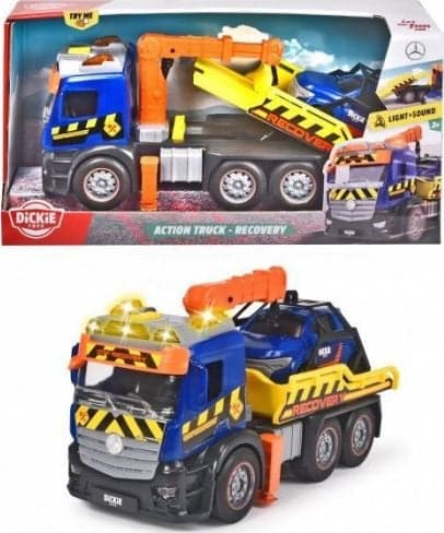 Kamion lodër Dickie CITY Mercedes Tow Truck, drita dhe tinguj, 26 cm, shumëngjyrëshe