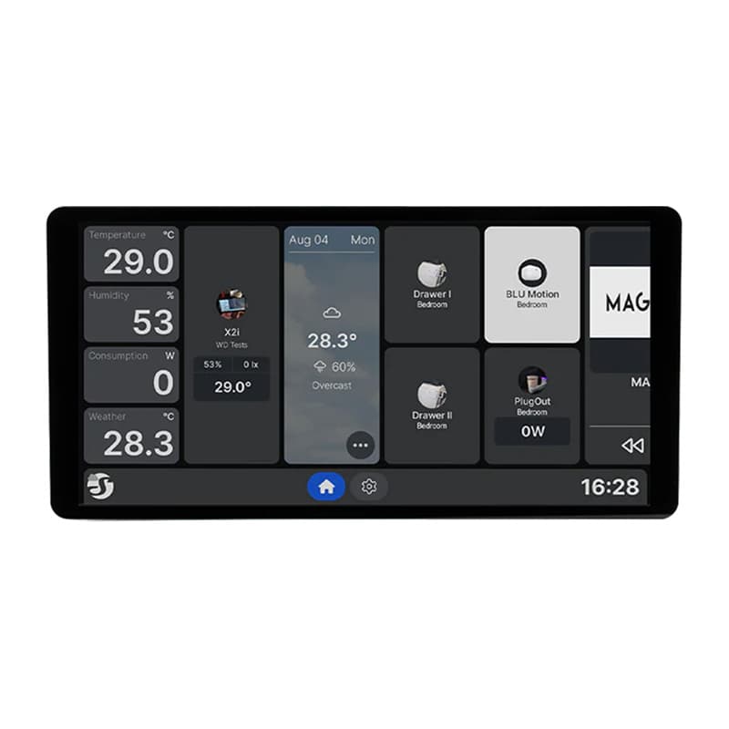 Panel muri smart Shelly Wall Display X2i, ekran me prekje, WiFi, i zi