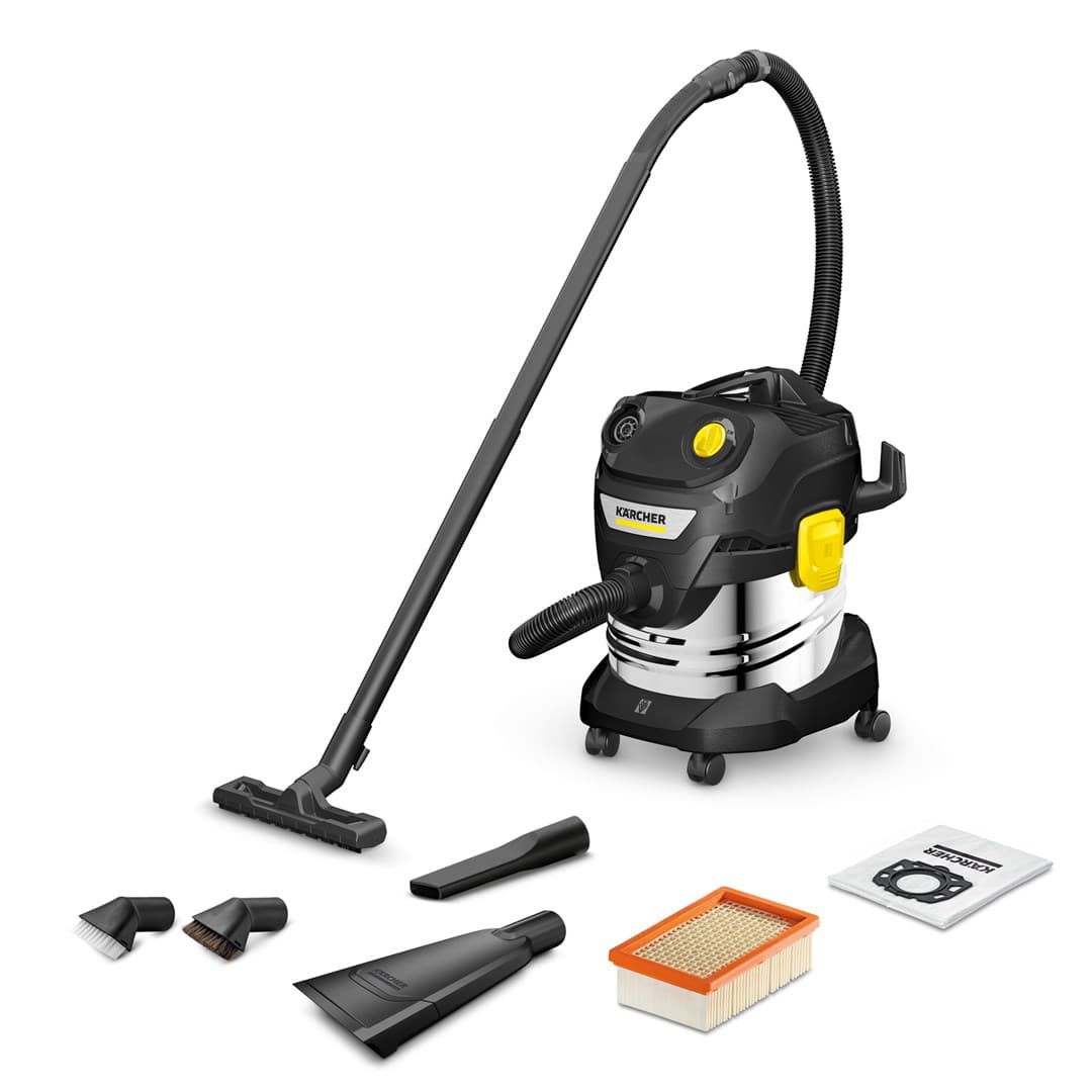 Fshesë me korent Karcher WD 4 S Go Further, 20L, 1100W, inox
