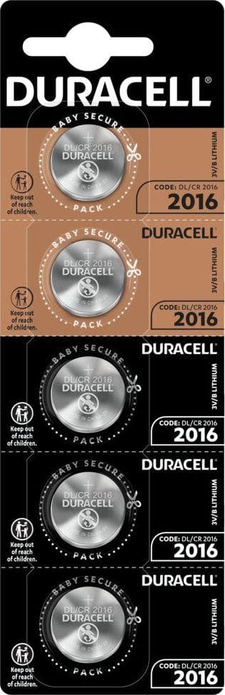 Bateri Duracell CR2016, 5 copë