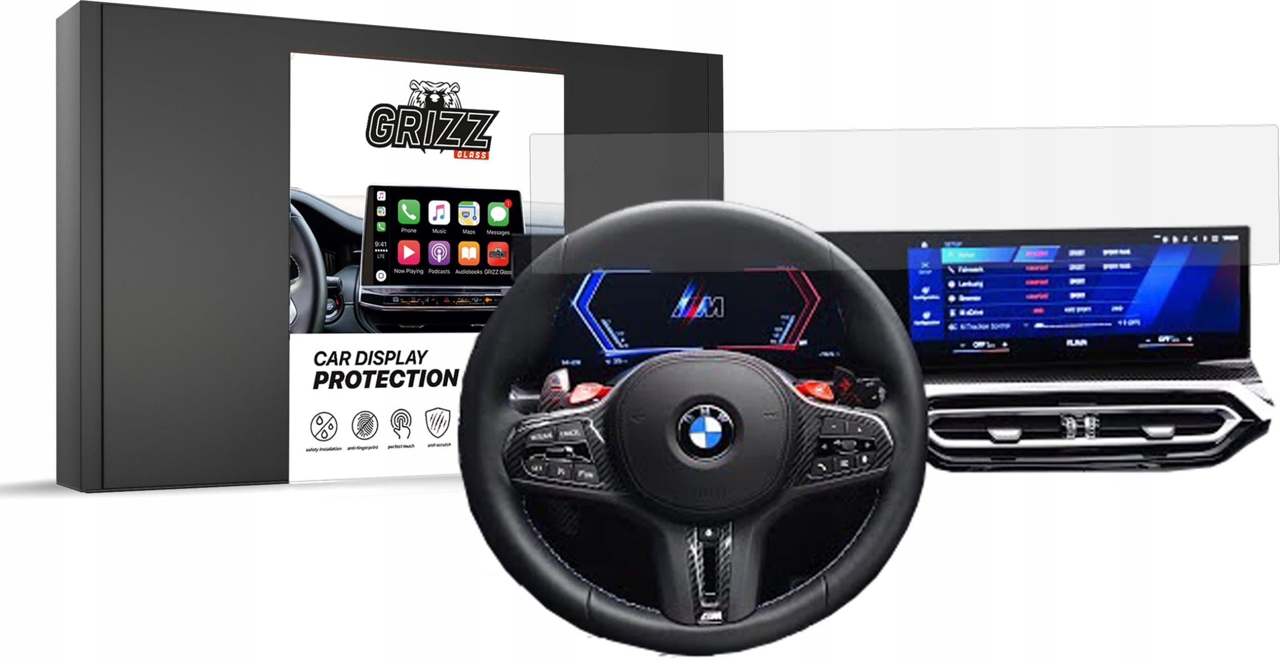 Film mbrojtës ekrani për makinë BMW M4 Coupe G22, Anti-Fingerprint, matte, transparent