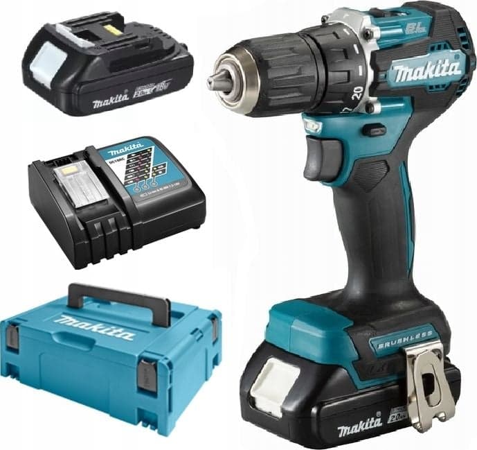 Trapano vidhosëse Makita DDF487RAJ, 18V, 2x bateri 2Ah, blu