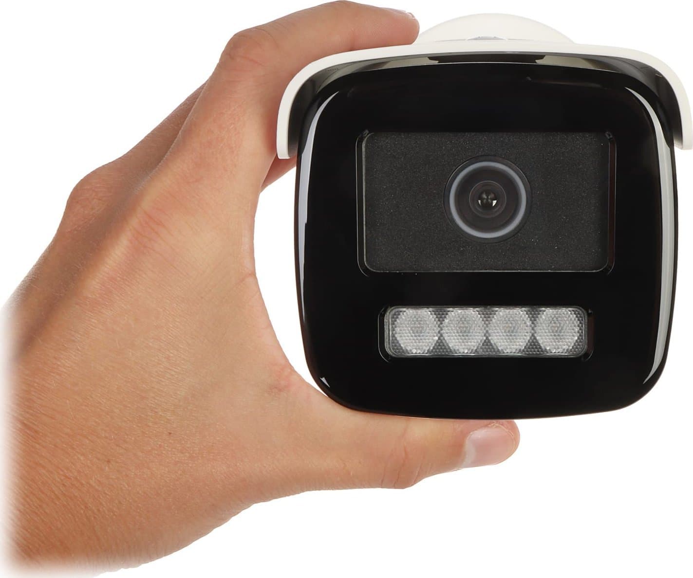 Kamerë IP Hikvision DS-2CD2T46G2H-2I, 4MP, lentë 2.8mm, e bardhë