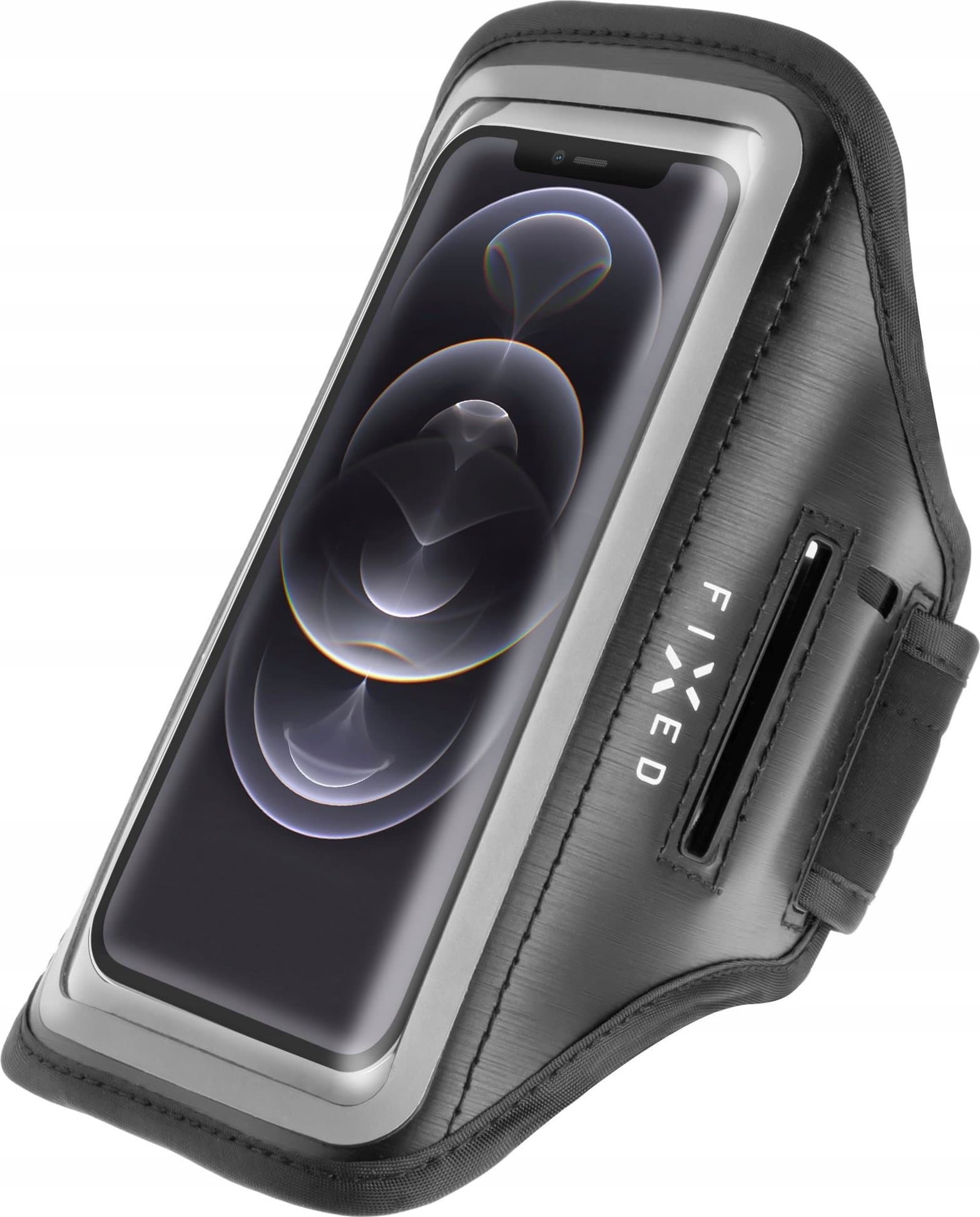 Mbajtëse krahu sportive FIXED Armband Sport, për telefona deri 6.7", rezistente ndaj ujit, e zezë