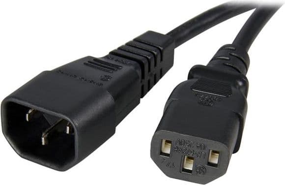 Kabllo StarTech, C13 - C14, 1 m, e zezë