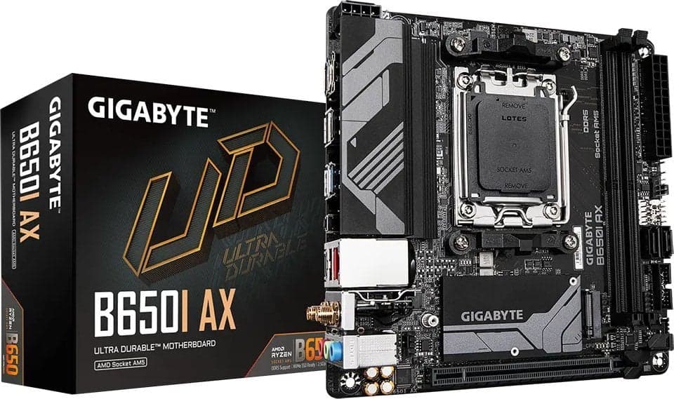 Pllakë amë Gigabyte B650I AX, AMD B650, Socket AM5, 2 slota,Bluetooth, Wi-Fi 6, Mini ITX
