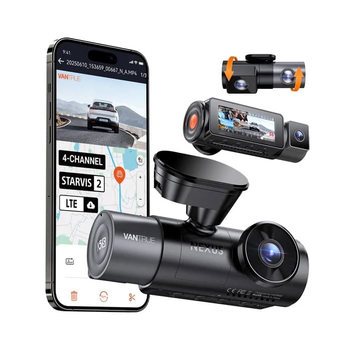 Regjistrues video për veturë Vantrue N5 S, ekran 3.19", GPS, Wi-Fi, i zi
