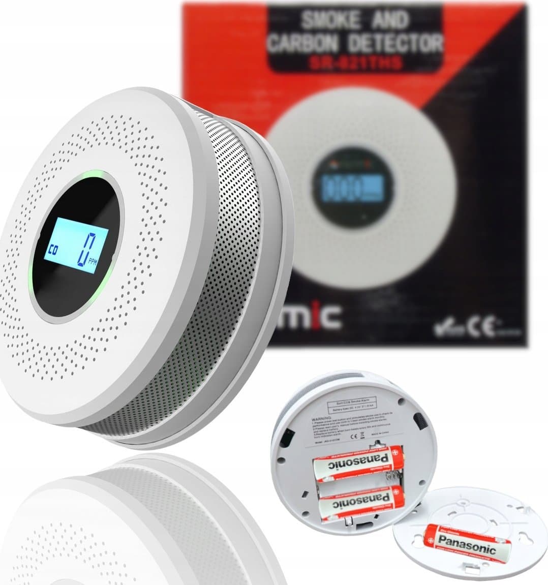 Detektor monoksidi karboni LogiLink SC0111, me bateri, alarm 85dB, i bardhë