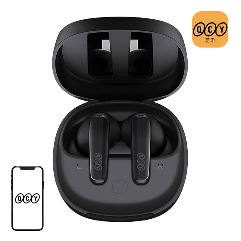 Kufje TWS QCY T13x, Bluetooth 5.3, 30 orë bateri, të zeza