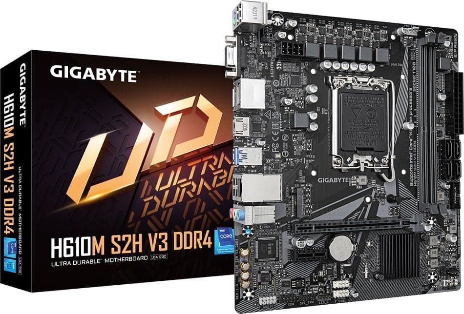 Pllakë amë Gigabyte H610M S2H V3 DDR4, Intel H610, Socket 1700, 2 Slota, Micro ATX