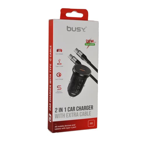 Busy Mbushes per veture me kabllo Type-c to Type-c