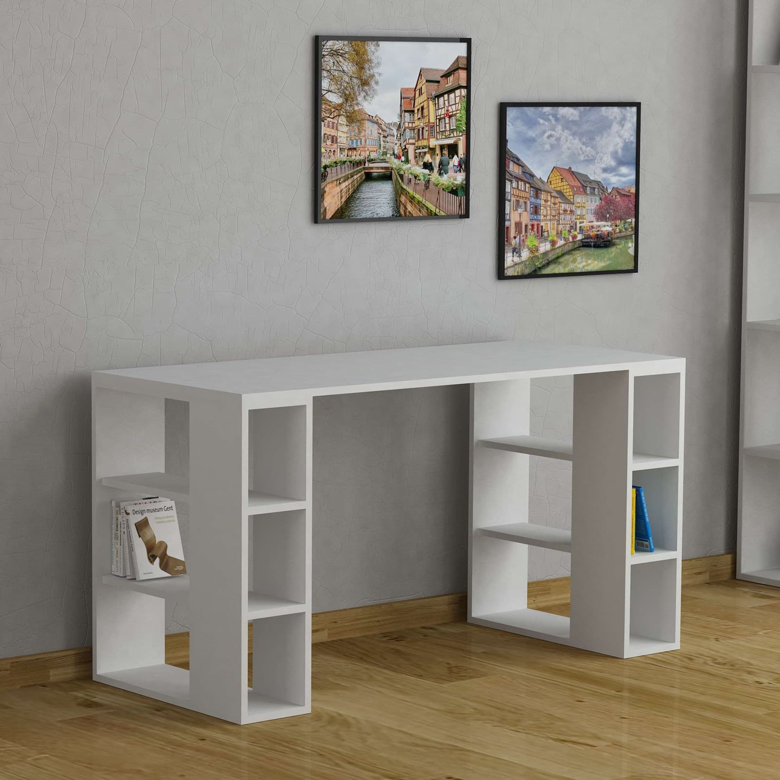 Tavolinë pune Decortie Colmar (140 x 60 x 75 cm), e bardhë