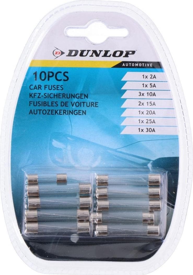 Set siguresash xhami për veturë Dunlop, 10 copë, shumëngjyrëshe