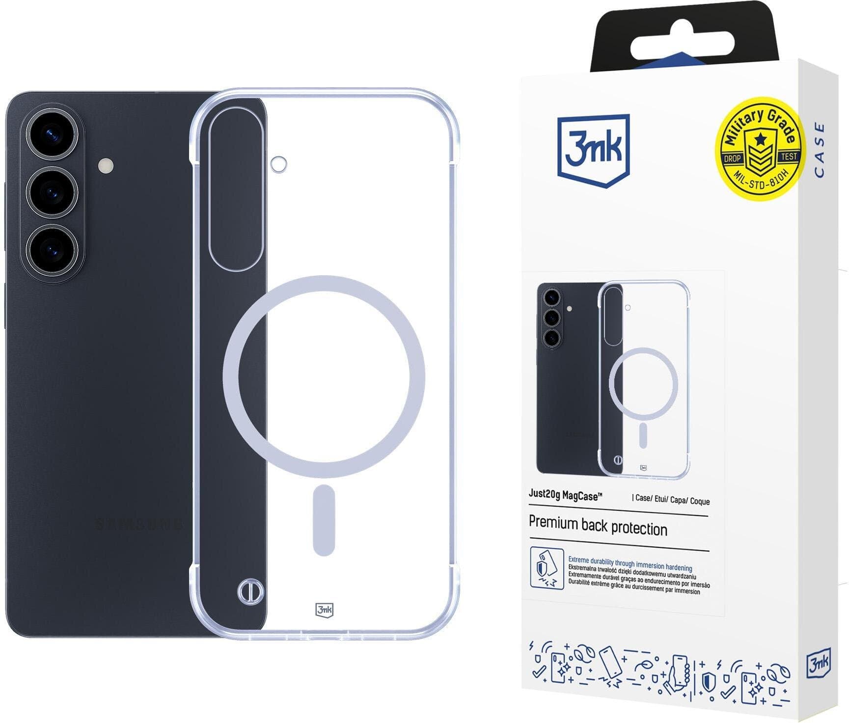 Këllëf telefoni 3MK Just20g MagCase për Samsung Galaxy S26, magnetik, transparent